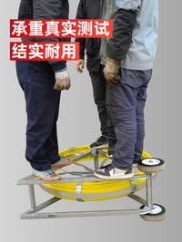 Wire Threader Empty Cart Frame Square Tube Reinforced Frame Pipe Threader Flat Iron Empty Frame Guide Fiberglass Rod Tool
