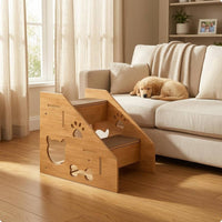 Wooden Pet Stair Ramp Decorative Anti-Slip Stair Ramp Sturdy for Bed