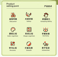 实木串珠儿童玩具大颗粒穿珠子训练宝宝蒙氏早教益智玩具教具积木