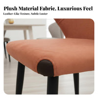 Upholstered Side Chair Soft Padded Cushion Curved Back Side Chair for Homeowners