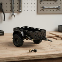 RC Utility Trailer No Damage Install Miniature Tow Trailer Personalized Decoration Model Vehicle Accessory for Display