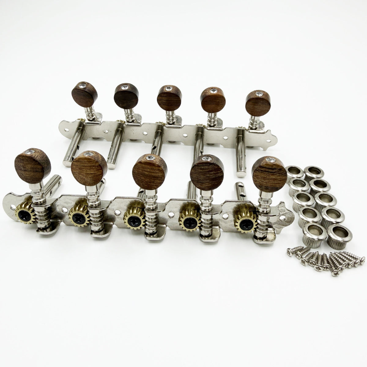 5-Section 10-String Double-Hole Tuning Pegs with Rosewood Handle for Guitar