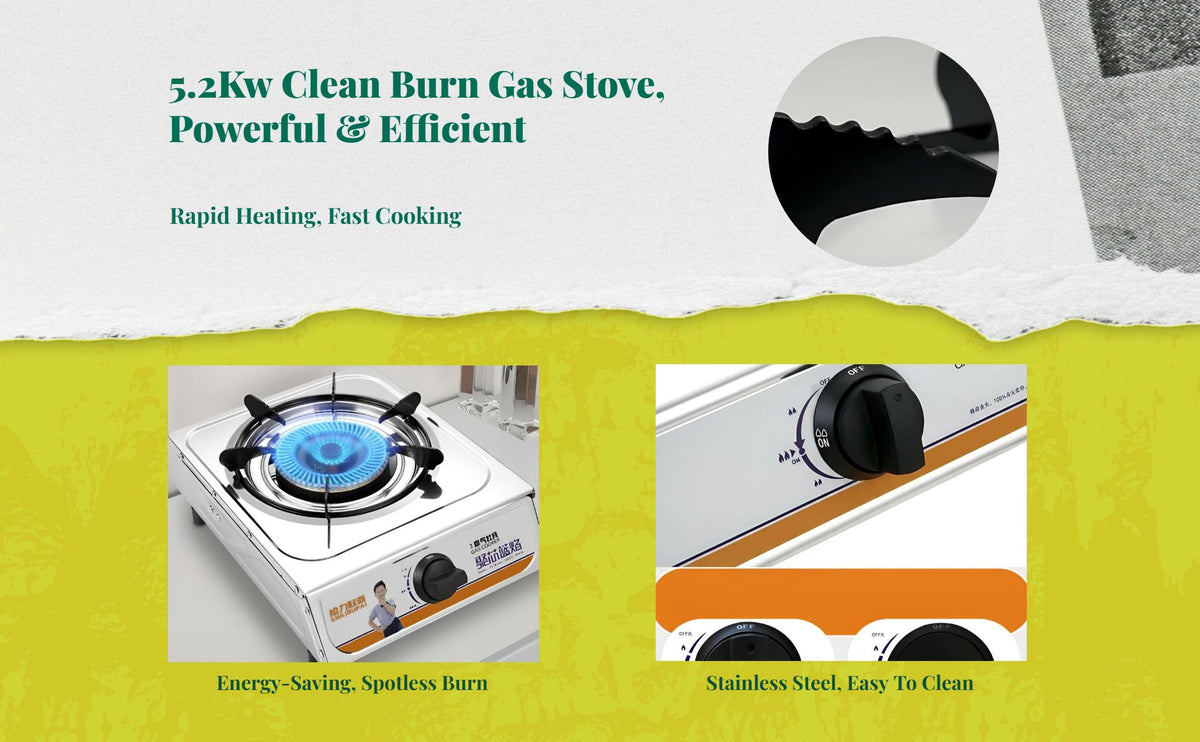 Stainless steel indoor gas burner