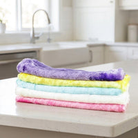 Oil Resistant Dishcloth and Low Lint Dishcloth for Washing Up, Wood Fiber Textured Dishcloths, Highly Absorbent Reusable Kitchen Cleaning Cloth