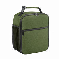Insulated Lunch Bag Front Pocket Zippered Lunch Bag Top Handle