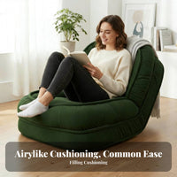 Adjustable Lazy Sofa Removable and Machine-Crestable Cover Versatile Floor Lounger Cushioned Comfort Deeply Cushioned