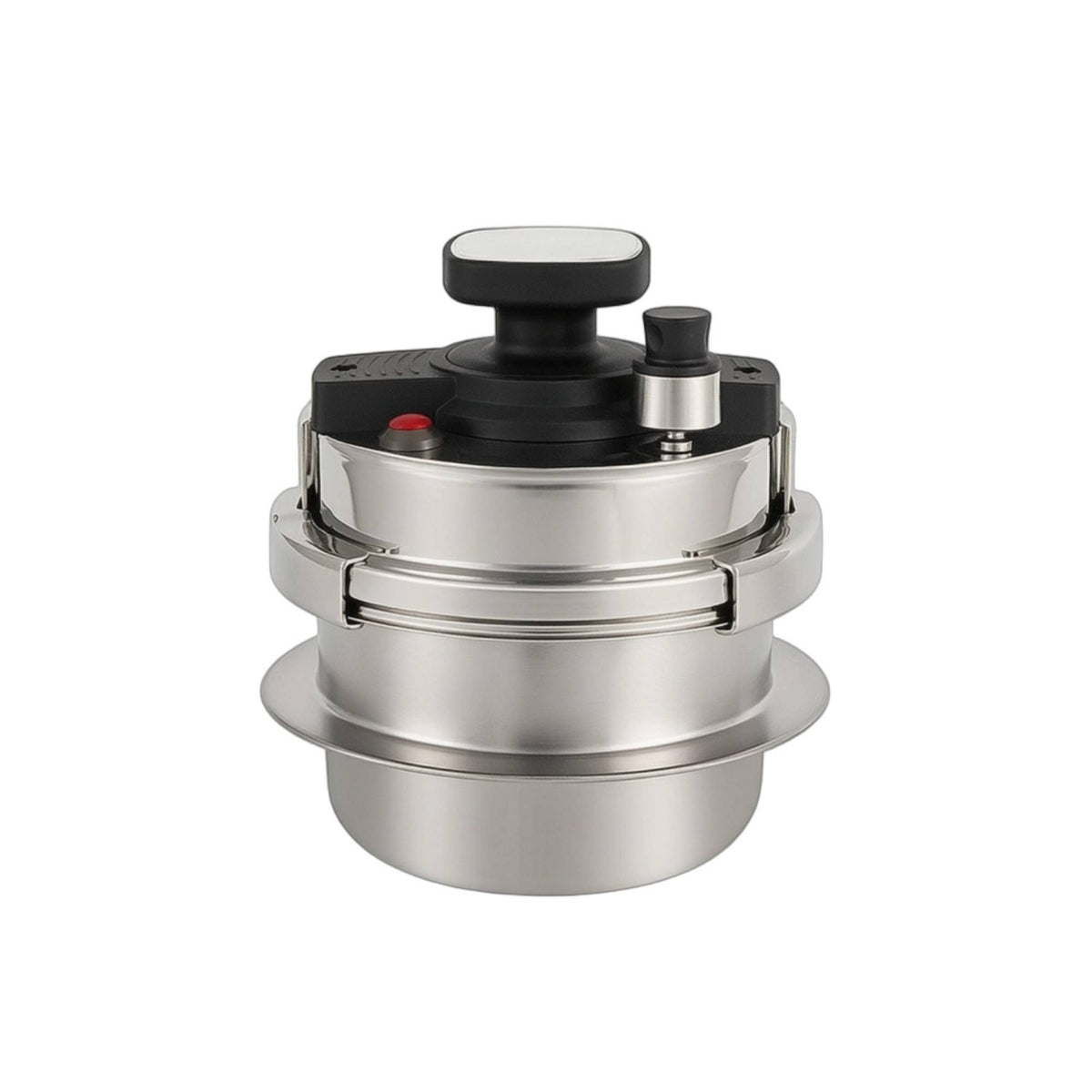Stainless Steel Mini Pressure Cooker Compact Small Pressure Cooker Space-Saving Pot Portable for Campers, Travelers, Camping, RV, Road Trips