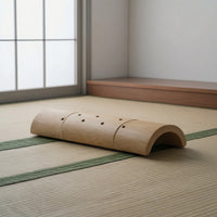 Bamboo Pillow Curved Arched Pillow Hollow Bedding for Tatami Room, Meditation