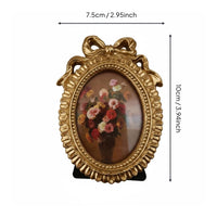 Ornate Photo Frame Resin Craftsmanship Vintage Bow Frame Gift Idea for Bedroom