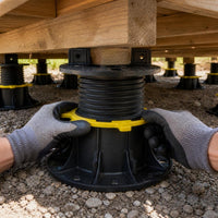 Adjustable Pedestal Support for Stone, Wood-Plastic Keel, Water Features, and Fountains