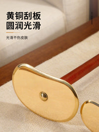 Pure Brass Tai Chi Gua Sha Massage Board with Long Handle