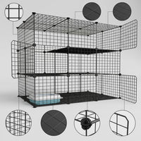 DIY Pet Cage Wire Grid Panels for Guinea Pigs, Rabbits, and Small Animals - Customizable Enclosure and Fence