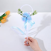 Fairy Blossom Wand Faux Roses Event Accessory Heart Shape for Girls