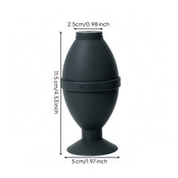 Silicone Coffee Puck Blower Black Coffee Bellows Flat Base