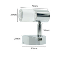 Bedside Reading Lamp Compact Home Lighting Rotating