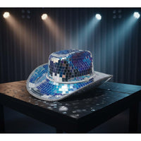 Mirror Ball Cowboy Hat Reflective Disco Cowboy Hat Festival Design
