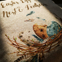 Easter Pillow Cover Machine Washable Easter Bunny Throw Pillow Case Spring Decoration for Home, Living Room, Sofa, Bed, Office