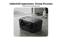 Portable Plastic Tool Case Lockable Sturdy-Duty Tool Box Waterproof Safety Case Crushproof Secure for Technicians, Travel