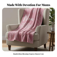 Sentimental Gift Blanket Heartfelt Message Mom Letter Blanket HD Printing