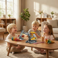 Excavator with Alloy Scoop 1:20 Scale Wireless Control Excavator RC Digger 11-Function Digger Tracked for Children, Indoor Play