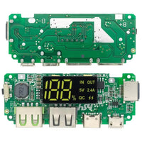 18650锂电池数显充电模块带显示 升压模块5V2.4A 2A 1A 双USB输出