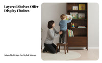 Nordic Design cumulusTop Book Cabinet with Drawers Open Shelving children's Furniture Multi-Functional Storage book cabinet Large Capacity for Toddlers, Parents, Educators, Playroom, Nursery, Study Room, Classroom