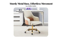 Upholstered Rotating Chair with Casters Minimalist Design Office Furniture High Spine Spinerest Easy Assembly for Study Room