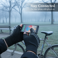 Winter Outdoor Warm Touchscreen Flip-Top Gloves for Cycling and Delivery