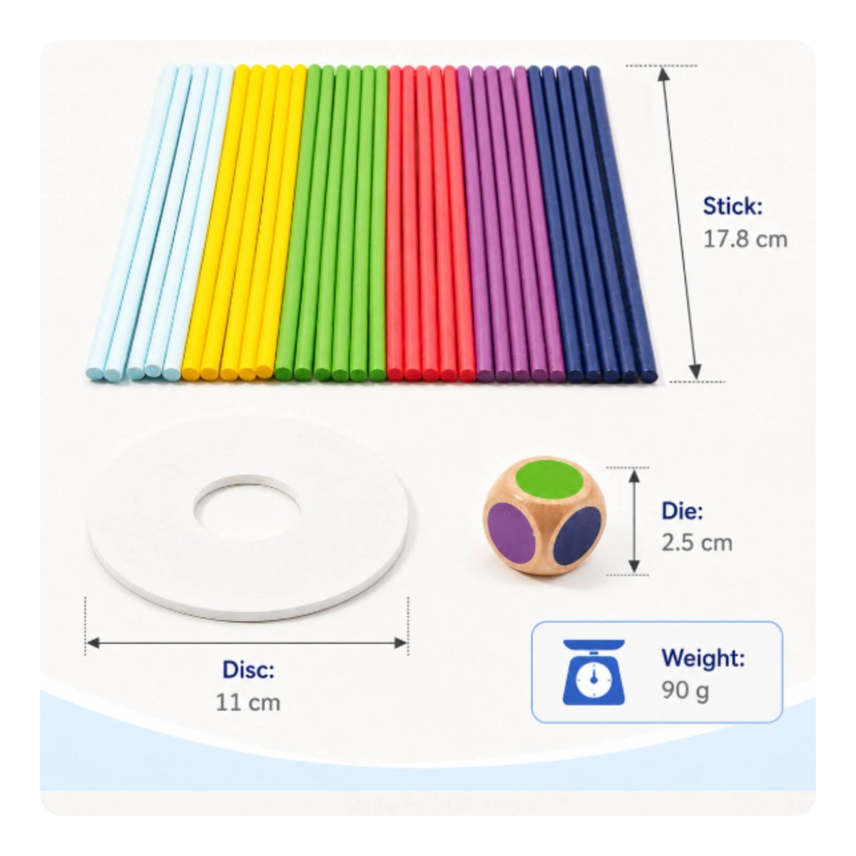 Hand-Eye Coordination Balance Stick Game Color Matching Tabletop Balance Game Colorful Toy Family-Friendly for Children, Preschool, Party