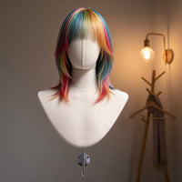 Wall-Mounted Mannequin Bust Linen-Like Cover Hat Hairpiece Display Stand Space