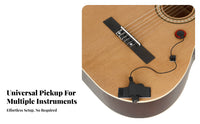Non-Invasive Acoustic Pickup High-Fidelity Sound Universal String Instrument Pickup Acoustic Guitar Transducer