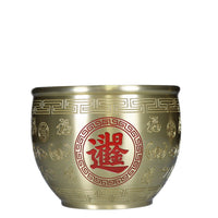 黄铜招财进宝百福缸米缸聚宝盆摆件招财家居装饰招财工艺品摆件