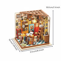 Mystical Book Store Model Wooden Pieces DIY Miniature Bookshop Mini Bookstore Model for Craft Enthusiasts