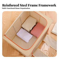 Foldable Framed container Large Capacity Foldable textile container with view panel for Adults