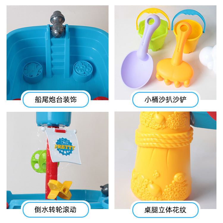 Children's Outdoor Sand and Water Play Table with Tools