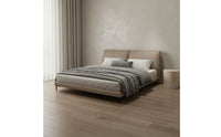 Authentic Leather Bed High-Resilience Foam Filling Elephant Ear Bed for Couples