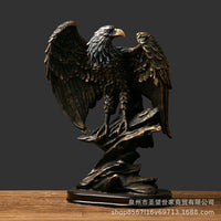 树脂工艺品办公室大展宏图老鹰大鹏展翅摆件客厅高级真实感受强
