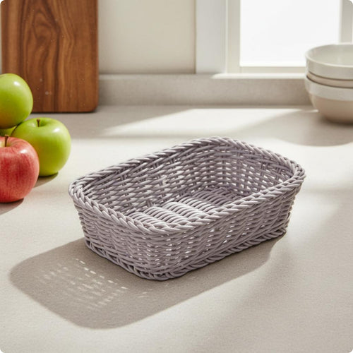 Desktop Storage Basket Lightweight Organizer Rustic Look for Desk