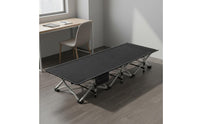Breathable Material Single Folding Cot Bed Installation-Effortless Office Rest Lounger Reinforced Frame Temporary Furniture Quiet Design for Camping