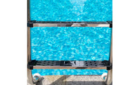 Stainless Steel Pool Ladder Flange-Mount Three-Step Pool Ladder Heavy Duty for Homeowners