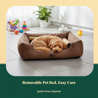 Pet Bed with Removable Cover, Calming, Non-Slip, All-Season