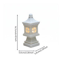 Zen Tabletop Ornament Resin Mini Pavilion Model Matte for Home Display