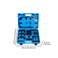 26 Pieces Pneumatic Internal Combustion Nozzle Removal Tool Set Multiple Adapters Pneumatic Nozzle Puller Set Heavy Duty for Mechanics