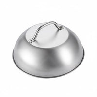 Anti-Scald Handle 9 Inch Stainless Steel Dome Reduces Splatter Round Basting Cover Rust Resistant Round Burger Cover Food Grade for Home Cooks