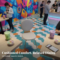 Booth and Chair Dining Set Light Luxury Aesthetic Cafe Seating Group Space-Saving Easy Maintenance for tea Tea Shop, Bistro