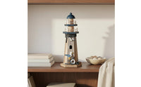 Coastal Style Lighthouse Statue Handcrafted Retro Lighthouse Model House Decoration for Office