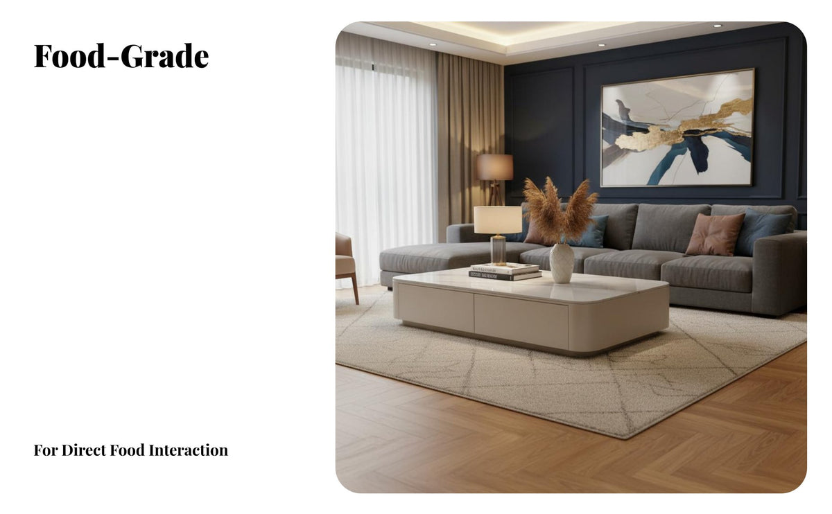 Contemporary Television Cabinet Coffee Table Set Construction Minimalist Media Console Rounded Corner Design Low Profile TV Stand with Storage