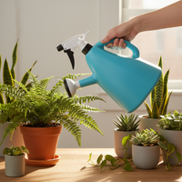 Dual-Function Spray and Watering Can for Garden and Home Plants, Hand Press Mister