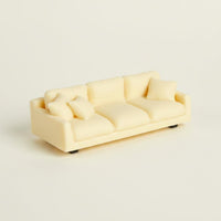 1:12 Scale Sofa Cream Design Dollhouse Couch Model Photo Prop for Collectors