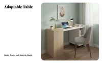 Foldable Wheeled Desk Foldable Design Folding Table Space-Saving adaptable for Apartment Dwellers, Home Office, Dorm Room